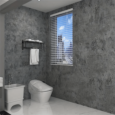1 Roll Of Thickened Dark Gray Cement Concrete Contact Paper Self-Adhesive Removable Vinyl Wallpaper Wall Covering Kitchen Bathroom Studio Peeling Decoration Wallpaper
