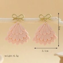 1 对手工制作聚合物粘土红色圣诞老人和拐杖糖可爱卡通耳环，圣诞主题 - 綜合圖 - 查看 10