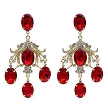 1 par de aretes de cristal sintético con borlas de moda, adecuados como accesorios para mujeres en todas las estaciones - 8 - Ver 7