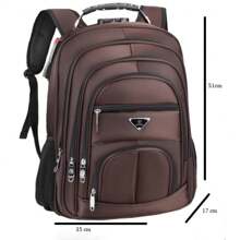 Waterproof Backpack Large Executive For Notebook Work College Reinforced Anti-Theft Password Steel Cable USB - 彩色 - 查看 3