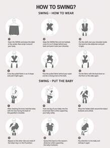 1pc Baby Wrap Carrier - Original Baby Carrier Wrap Sling For Newborns - Baby Wearing Essentials - Newborn Wrap Swaddle Holder, Newborn To Toddler Infant Sling - Pink - View 6