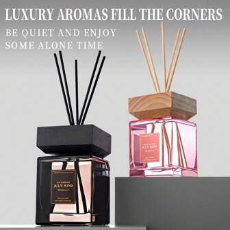 1pc 16.9 Fl Oz (500ml) Reed Diffuser Set, Suitable For Home Decor, Includes 5 Diffuser Sticks, Diffuser For Bedroom, Study, Bathroom, Air Freshener,Aromatherapy,House Freshener,Diffuser,Gift,Home Decor