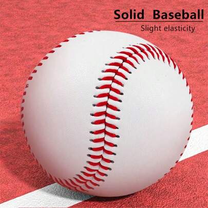 9-Inch Solid Baseball Ball For  Baseball Throwing Training. The Outer Layer Is Made Of PU Material And The Inner Layer Is Made Of Foam Rubber Material