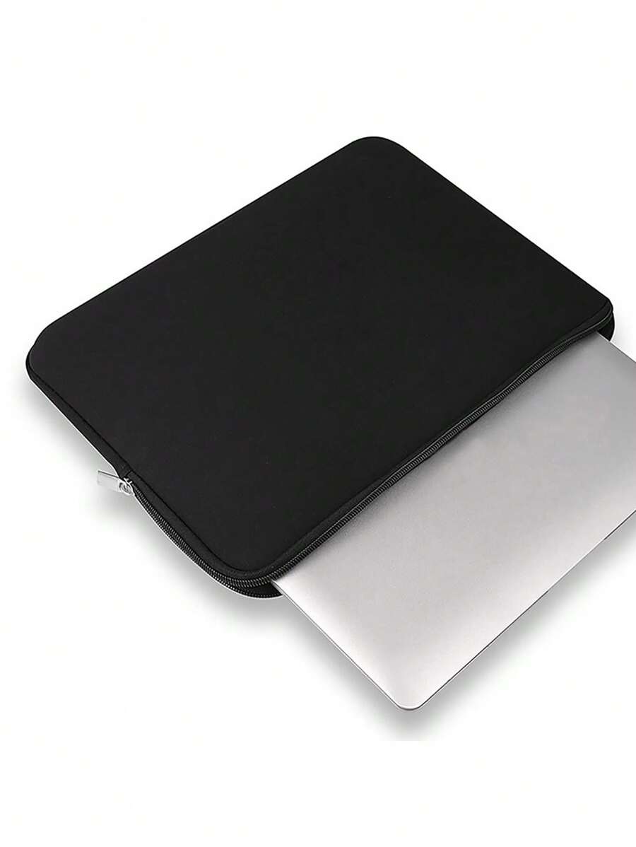 Applicable To Laptop Bag 11,13,14,15,15.6 Inch Laptop Case Soft Computer Bag Office Travel Bag Laptop/Computer/Shoulder Bag Ins/Y12k Style Portable Women/Men/Girl/Boy/Female/Male Cute Waterproof Shockproof/Waterproof Bag Lightweight Portable Simplicity With Computer Compartment Large Capacity School Office Ladies Work Commute Multi-Function - Black - View 1