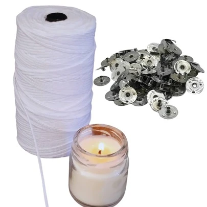 Pavio Velas algodão Decorativas Artesanais Casamento Fino A2020 5mts Com 5 Ilhos 2mm
