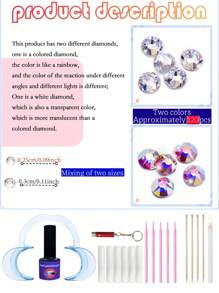 120 件自粘超闪亮牙齿宝石水钻贴纸、Y2K Bling Grillz 朋克哥特角色扮演配饰、水晶白钻珠宝贴花、万圣节、哥特式时尚用品及工具