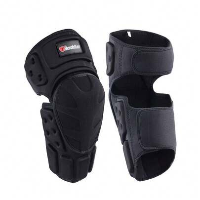 A Black Motorcycle Knee Pad For Off-Road Riding Knee Protection Fall Prevention Collision Avoidance And Outdoor Sports It Is A Must-Have For Both Men And Women