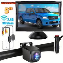 Bileeko Wireless 5" Monitor Backup Camera Wireless Car Rear View HD Parking System Night Vision Licese Plate Camera - 5in Wireless Kit - View 4