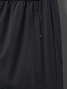 男士保暖保暖冬季徒步雪裤，户外防水裤，适合露营、滑雪、徒步、钓鱼，抓绒材质 - 黑色 - 查看 5