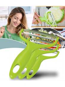 1 Máy Tính Rau Xanh Dụng Cụ Xay Bắp Cải Máy Thái Máy Hủy Dụng Cụ Gọt Vỏ Trái Cây Vật Dụng Nhà Bếp Dễ Dàng Bóc Và Băm Cho Vườn Rau Cắm Trại - màu xanh lá - Xem 3