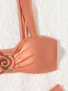 Set de 2 conjuntos íntimos de diseño único y elegante color piel, para primavera/verano - Rosa vieja - Ver 3