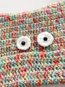 1pc Cute Colorful Tassel Ball Knitted Beanie Hat For Women, Warm Earflap Slouchy Oversized Winter Hat Christmas - Multicolor - View 8