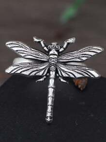 GuoShuang 5pcs Adjustable Animal Insect Rings Gothic Dragonfly Butterfly Moth Rings