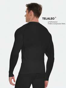 TELALEO 5 Packs Boyfriend Style Men's Compression Fit Shirts Long Sleeve Athletic Workout Rash Guard Sports Undershirt Base Layer Top - 彩色 - 查看 5