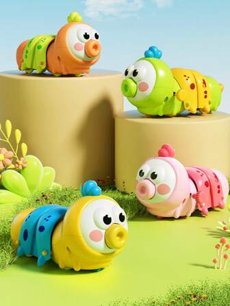 1 pieza Juguete de cuerda Oruga, patrones, colores, tamaños y empaques surtidos, juguete educativo de animal en movimiento para bebés y niños pequeños