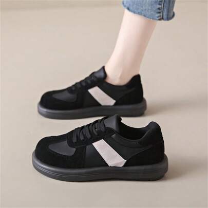 Women's Casual Fashionable Sports Shoes, Comfortable All-Match Lace Up Running Shoes, New Multicolor Soft Sole Sneakers