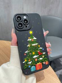 1pc TPU Matte Translucent Christmas Tree Print Phone Case Compatible With Iphone 7/7P/X/XS/XR/XSMAX/11/12/13/14/15/16 Series, Compatible With Samsung A05/A05S/A52/A53/A13/A14/A04S/A35 Series, S22U/S23U/S24U Series, Compatible With Redmi Note Series, Compatible With OPPO A/Reno Series, Compatible With INFINIX Series,International Version, Not The Domestic Version - Multicolor - View 4
