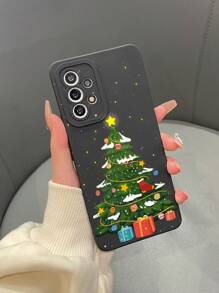 1pc TPU Matte Translucent Christmas Tree Print Phone Case Compatible With Iphone 7/7P/X/XS/XR/XSMAX/11/12/13/14/15/16 Series, Compatible With Samsung A05/A05S/A52/A53/A13/A14/A04S/A35 Series, S22U/S23U/S24U Series, Compatible With Redmi Note Series, Compatible With OPPO A/Reno Series, Compatible With INFINIX Series,International Version, Not The Domestic Version - Multicolor - View 3