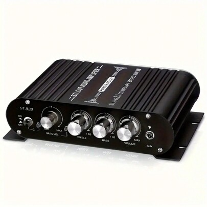 Evershine Signal Mini Amplifier 2.1 Channel Bass Subwoofer For Passive Speaker, HiFi 2.1 Stereo Bass Auto Car Home Audio Power Amplifier Digital Amp Powerful Amp For PC TV Phone Car Vehicle (Does Not Include Power Adapter)