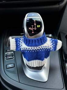 Personalized Small Sweater For Car Gearshift Covers, Suitable For Autumn & Winter Car Interior Decor