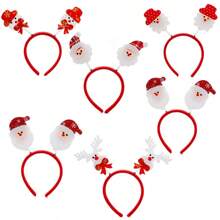 Set de 5 diademas con cuerno de reno estilo navidad, accesorios para la cabeza, ganchos para el cabello de Papá Noel/muñeco de nieve, regalos al por mayor para Navidad - Multicolor - Ver 8