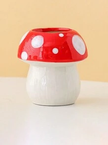 1 件蘑菇形花瓶，创意玻璃蘑菇形家居花瓶，现代风格树脂蘑菇花瓶，大口径装饰花瓶，可爱家居装饰点缀，桌面展示，礼物，可爱小花瓶，桌面化妆刷，办公文具收纳，笔筒，烛台，创意蘑菇饰品，花瓶，花盆，桌面摆饰，花盆 - 彩色 - 查看 11