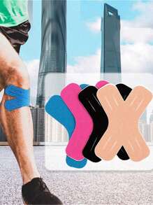 12pcs/6pcs/4pcs Pre-Cut Elastic Thumb Tape, Sports Support Bandage, Kinesiology Tape, Thumb Protector, Great For Basketball, Volleyball, Bowling, Workout And Other Sports Activities - Multicolor - View 2