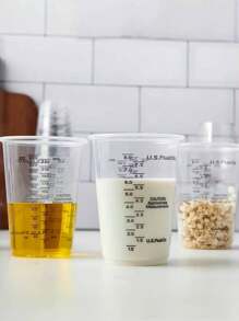 10/20/30/50 件，塑料量杯，8 盎司一次性搅拌杯，带木制搅拌棒，可用于环氧树脂、液体测量、油漆混合、烹饪和烘焙