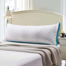 Memory Foam Body Pillow -Fluffy Body Pillows For Adults -Large Long Bed Pillows For Sleeping - 20x54 Inch, White