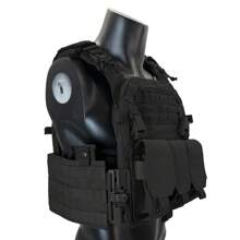 1000D Nylon Fabric Quick Releaseable  6094K Tactical Vest With Triple Magazine Pouch - 黑色 - 查看 6