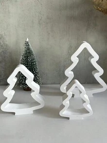 Bộ khuôn silicon hình cây - Thích hợp cho nến, xà phòng hoặc đồ thủ công DIY - Bao gồm khuôn cây rỗng nhỏ, vừa và lớn - trắng - Xem 5