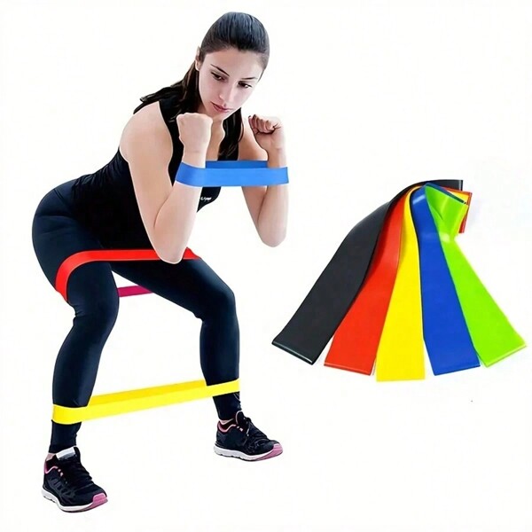 Conjunto de Faixas de Resistência Elástica de TPE, Adequado para Yoga e Exercícios, com 5 Loops de Tensão, Ideal para Agachamentos, Articulações do Quadril e Exercícios de Corpo Inteiro, Acessórios de Academia, Esportes, Exercícios em Casa, Acessórios Esportivos, Acessórios de Academia, Acessórios de CrossFit