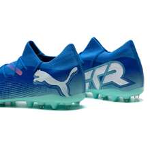 Puma 男鞋FUTURE MG短釘運動訓練比賽人草成人足球鞋 107934-01 - 藍色-白-薄荷綠 - 查看 8