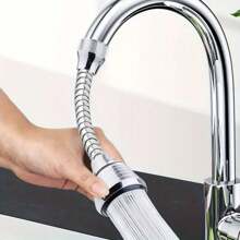 Universal Kitchen Sink Faucet Aerator - Anti-Splash Adjustable Tap Head Extender - No-Electricity Water Filter With Flexible Hose Connector For Most Faucets - Multicolor - View 1