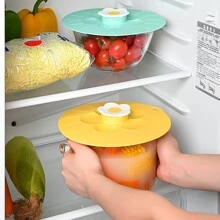 1 nắp đậy bằng silicon họa tiết hoa dùng được trong lò vi sóng, có thể tái sử dụng, chịu nhiệt và có đế hút, phù hợp với cốc, bát, đĩa, nồi, chảo, bếp, lò nướng, tủ lạnh, máy rửa chén. - Hồng - Xem 7