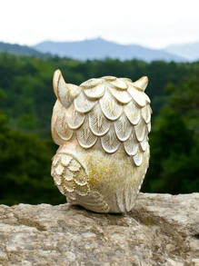 Owl Resin Ornament - 白色 - 查看 2