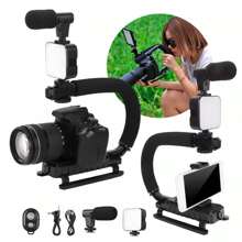 Support Stabilize Camera Cell Phone Light Microphone Control - màu đen - Xem 1