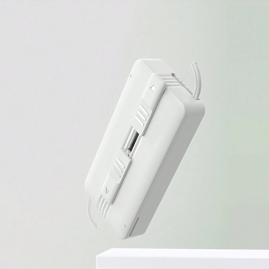 旅行用牙线棒分配器，配有 10 支牙线器、双线设计、薄荷味、牙线棒牙签盒，是旅行理想的口腔护理工具。 - 白色 - 查看 1