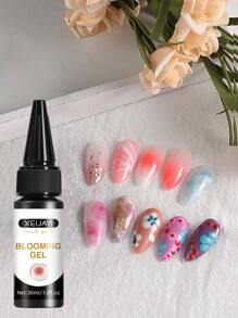 XEIJAYI 1Pc 30ml Clear Blooming Gel Nail Polish - UV LED Soak Off, Spreading Effect, Marble Designs, Perfect For DIY Spring Summer Color Flower Watercolor Magic Mother's Day Gift - 無色 - 查看 3