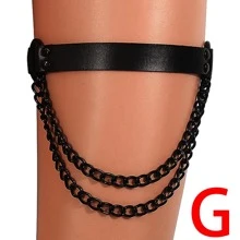 1 Pc PU Leather Leg Ring Elasticity Carnival Punk Thigh Ring Body Chain Halloween Valentine's Day Valentines