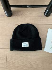 1pc Solid Color Slim-Fit Sewn Label Fashionable Korean Version Knit Hat, New Women's Elastic Warm Knitted Watermelon Hat, Breathable, Versatile Brimless Knit Cap, Suitable For Campus, Daily Wear, Outdoor Sports - Multicolor - View 6