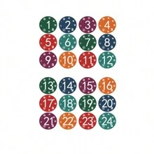 Meching Advent Calendar Filling, 2024 DIY Advent Calendar Cardboard Box Filling, Stickers, Christmas Calendar Advent Calendar Self Filling, Advent Calendar Adult Christmas Decorations Home Christmas Gifts Christmas Decor - Multicolor - View 11