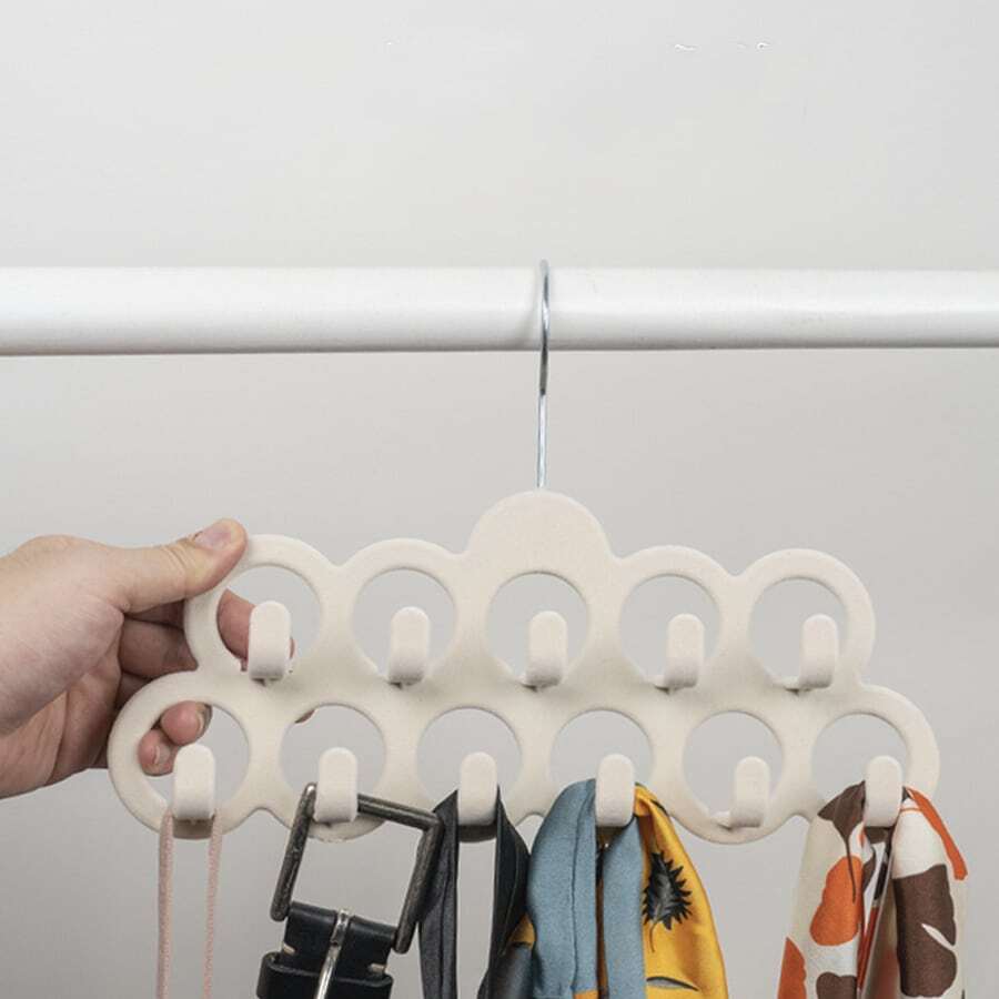 Flocking Hanger 11 Holes Suspender Hanger Household Hanging Clothes