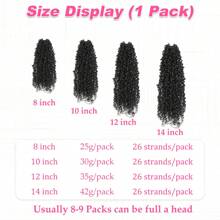FULCRUM 8/10/12 Inch Yanky Twist Crochet Hair 26 Strands/Pcs Fluffy Spring Mini Twist Crochet Braids Short Bob Passion Twist Curly Synthetic Braiding Hair Extensions For Women & Girls