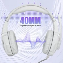 G9000 Stereo Gaming Headset For PS4 PC One For PS5 Controller, Noise Cancelling Over Ear Headphones With Mic, LED Light, Bass Surround, Soft Memory Earmuffs For Laptop NES Games - 銀白色 - 查看 5