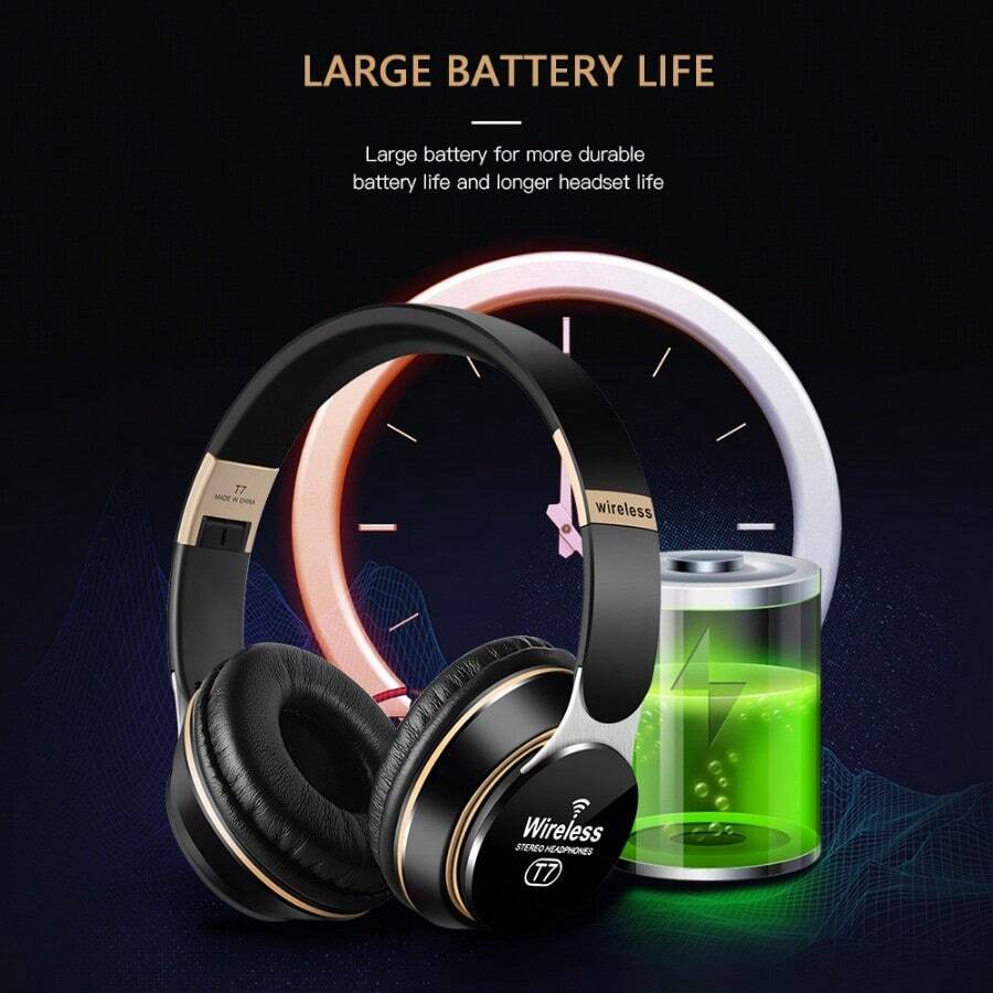 [Upgraded] Wireless Headphones, Wireless Earbuds, Deep Bass, Portable