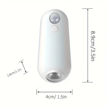 1 pieza Luz nocturna con sensor de movimiento infrarrojo RGB, lámpara decorativa, iluminación de escaleras, lámpara para taza de inodoro impermeable, pequeña luz nocturna recargable, encendido/apagado automático por la noche, para cocina, dormitorio, entrada, sala de estar, pasillo, baño