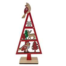 1 szt. Kreatywna drewniana dekoracja świąteczna, DIY choinka, wystrój domu, Boże Narodzenie