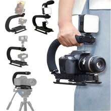 Support Stabilize Camera Cell Phone Light Microphone Control - màu đen - Xem 4