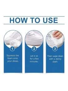 jakehoe 1/2/3pcs White Shoe Foam Cleaner, Multi-Function Stain Remover For Yellowed Shoes, Portable Shoe Care Cleaning & Deodorizing, Includes Christmas Decoration As Gift (Random Style) - Multicolor - View 4